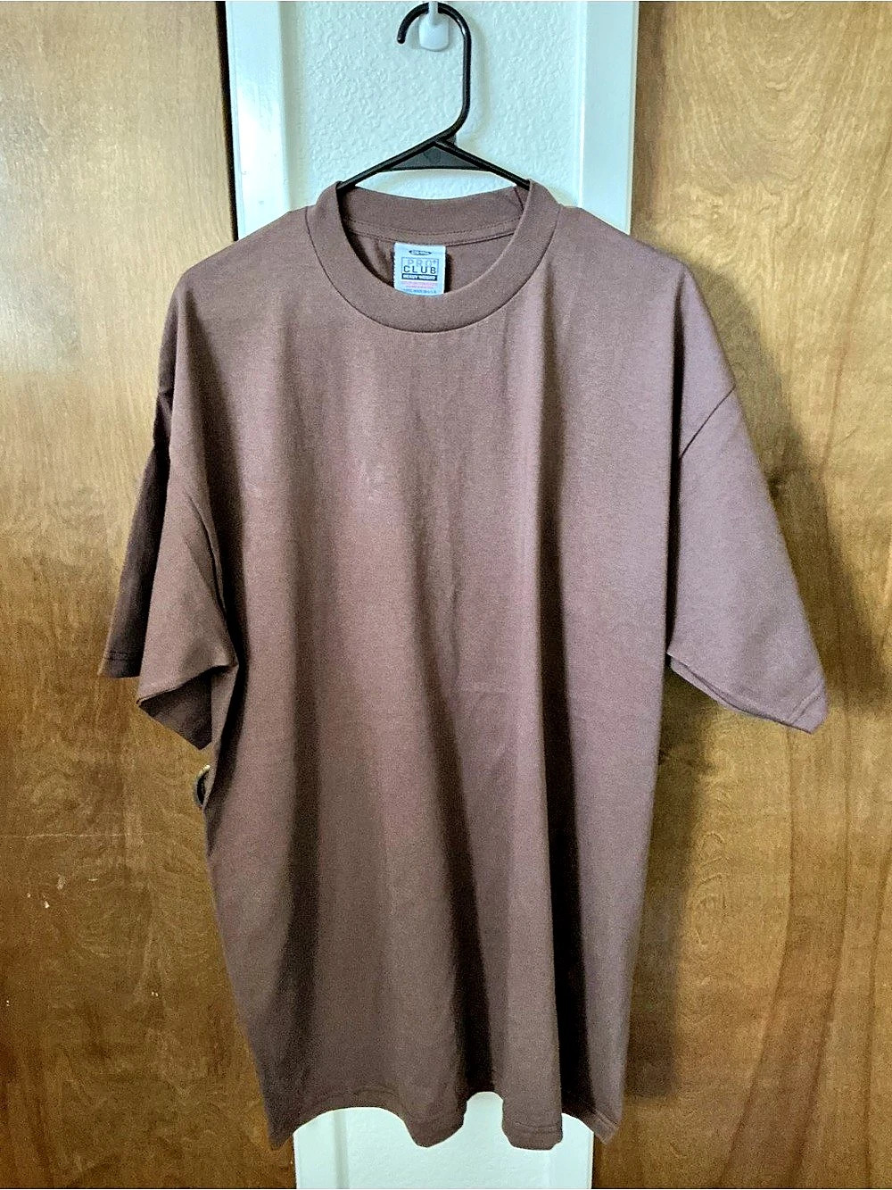 Pro Club Heavyweight Cotton Short Sleeve Crew Neck T-Shirt Brown 2XL